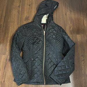 Black Quilted Coat Size Medium